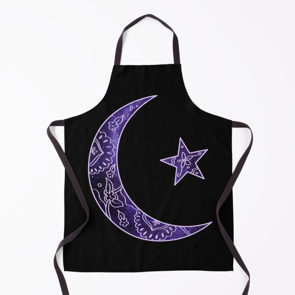 Item preview, Mandala crescent moon and star space pattern designed and sold by LukjanovArt.