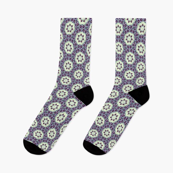 Item preview, Elegant Star Flower Geometric Pattern in Purple Winter designed and sold by MediaArtbyMara.