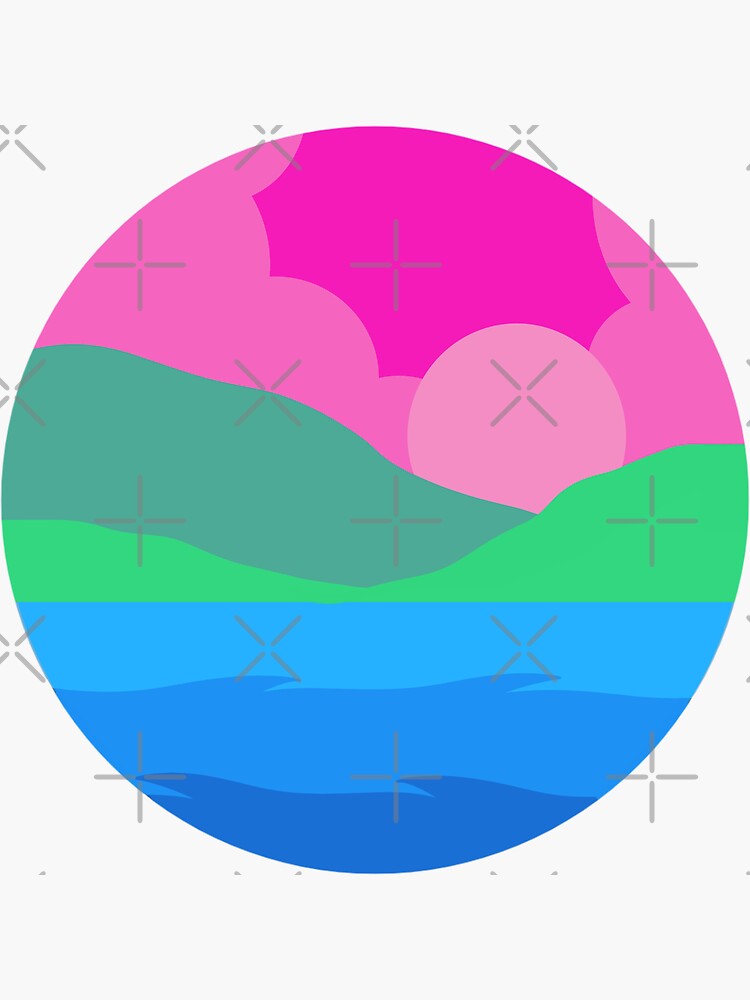 Polysexual Flag Subtle Pride Landscape Sticker For Sale By Olivks Redbubble 7059