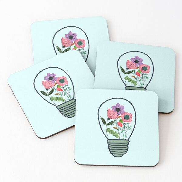 Item preview, Light Bulb with Pink Flowers designed and sold by sams-eshophere.