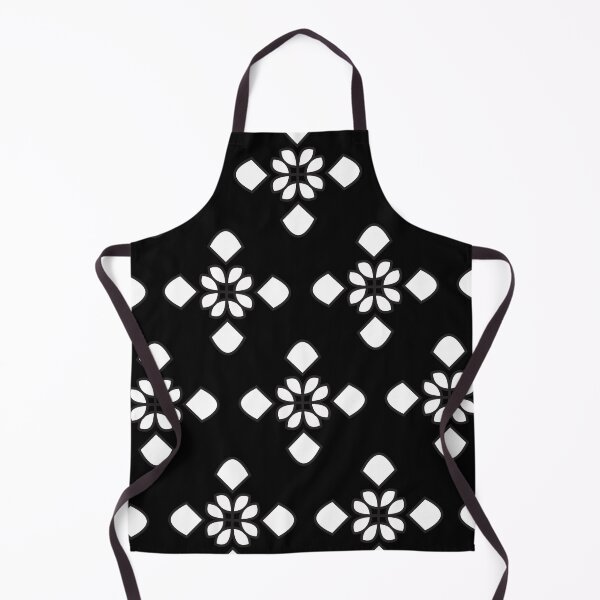 Item preview, Black and White Floral Tile Pattern designed and sold by BeJolley.