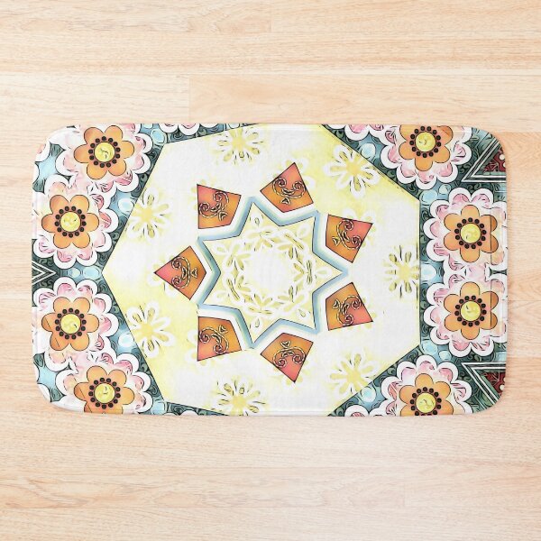 Item preview, Elegant Star Flower Geometric Pattern in Spring Pastel designed and sold by MediaArtbyMara.