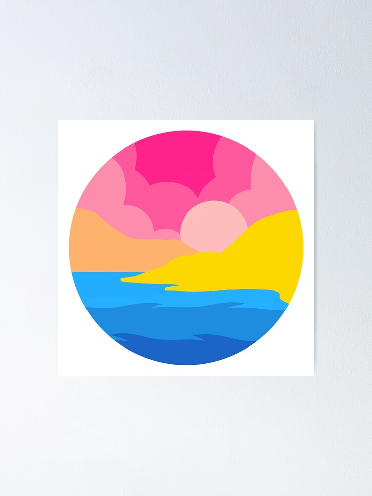 "Pansexual Flag | Subtle Pride Landscape" Poster for Sale by olivks