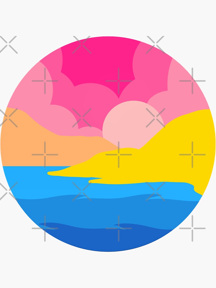 Pansexual Flag Subtle Pride Landscape Sticker For Sale By Olivks Redbubble 8375