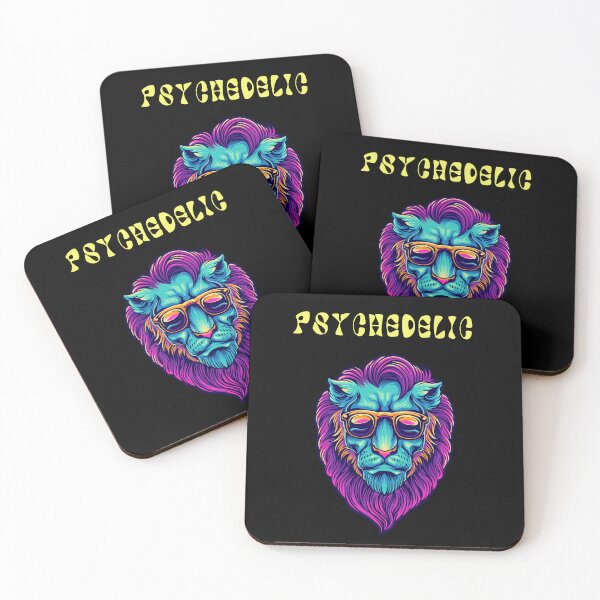 Item preview, Colorful Leo Lion, Psychedelic Lion, Colorful Psychedelic Designs, Psychedelic Art, Bright Colors, Fractal Design designed and sold by CreativeCranium.