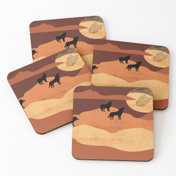 Item preview, Three wolves howling at the wolf moon designed and sold by LanaDevon.