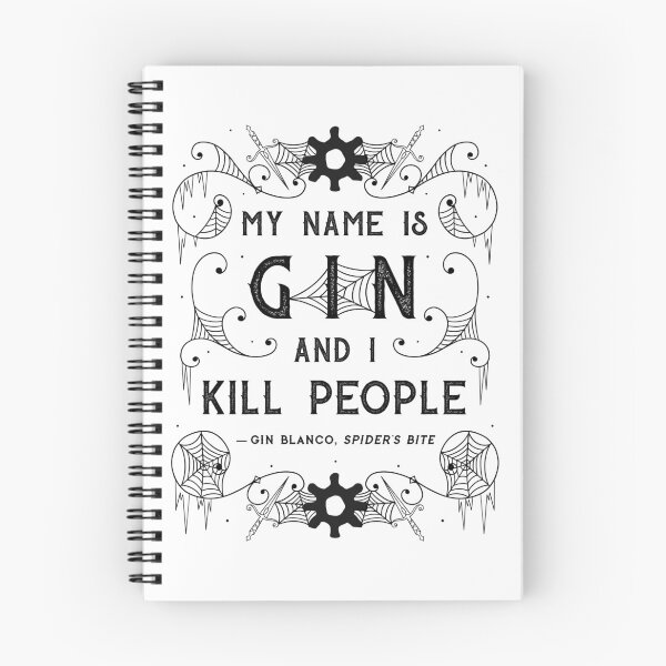 Item preview, "My name is Gin, and I kill people." designed and sold by Jennifer Estep.