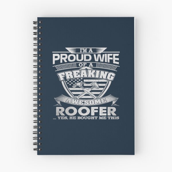 Item preview, I'M A PROUD WIFE OF A FREAKING AWESOME ROOFER YES,HE BOUGHT ME THIS designed and sold by Lylyluta2017.