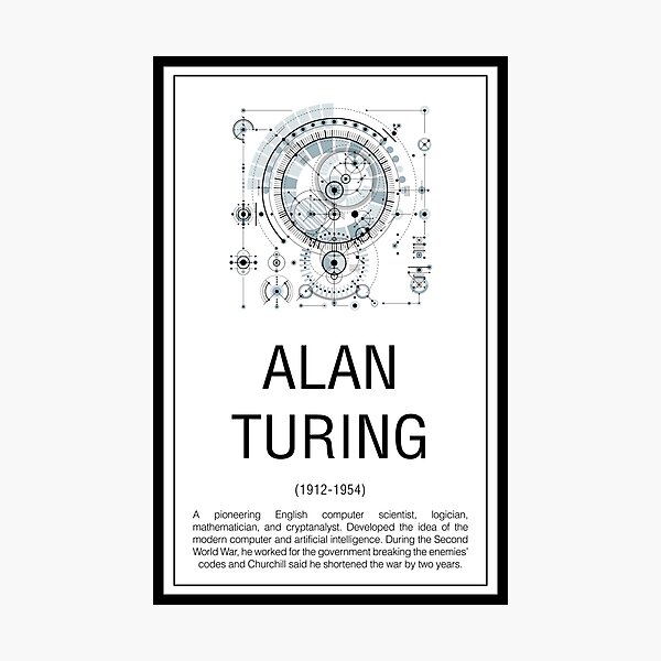 Item preview, Alan Turing designed and sold by ThalassaStudios.