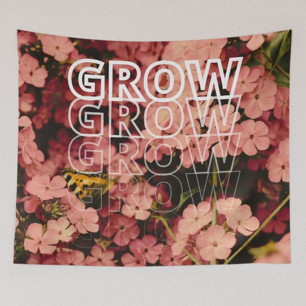 Item preview, GROW (above) - Peach Flowers designed and sold by AliceSLee.