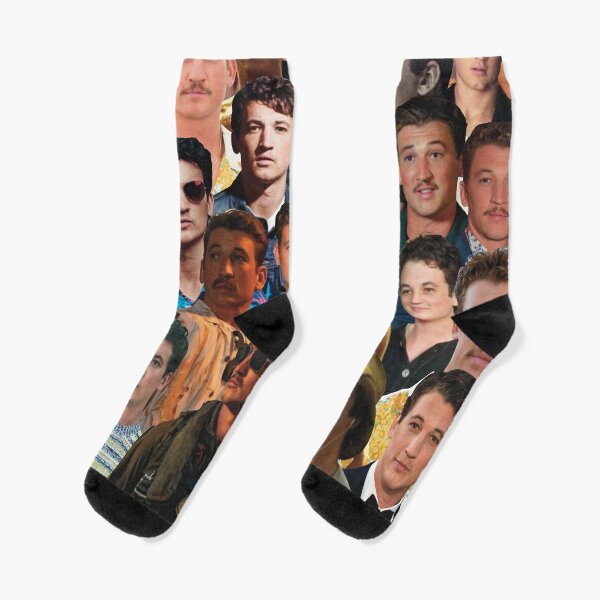 Miles Teller Photo Collage Socks