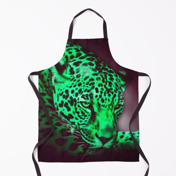 Item preview, Emerald Green Leopard Portrait designed and sold by Paulele.