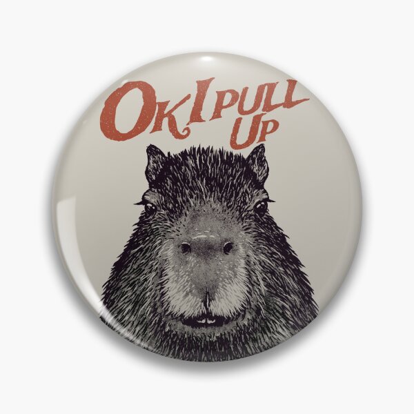 Item preview, Capybara - Ok I pull up | MEME | Red Capybara | His Name - Gort | Capy Yuzu | Pet Mat Bandana designed and sold by Any Color Designs.