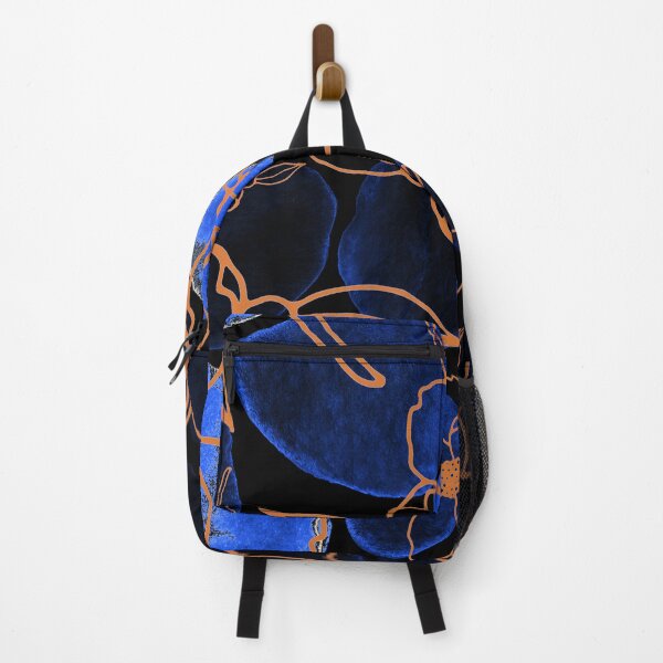 Item preview, Floral electric blue and copper designed and sold by FGCART.