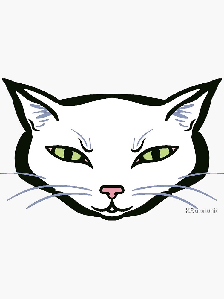 "Cat With Green Eyes" Sticker for Sale by K8tronunit Redbubble