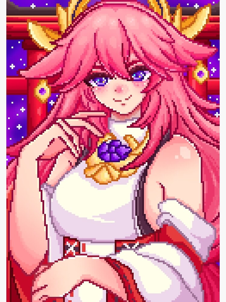 X 上的🌸~Deku~🌸：「Yae Miko pixel art 🌸✨ RTs and Follow are aprecciated 🥺  #Genshin #genshinimpactfanart #GenshinImpact #YaeMiko #yaebaal #pixelart  #pixelartist #原神#animegirl #Genshinfanart #digitalart   / X