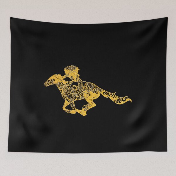 Item preview, Barrel Racer Horse Pony Gold Papercut Mandala Art designed and sold by hign.