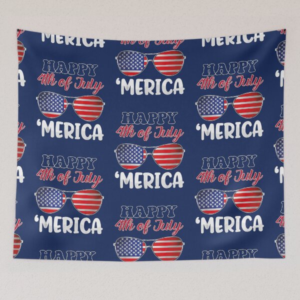 Item preview, Patriotic 4th of July 'Merica American Aviators Sunglasses designed and sold by R&BApparel.