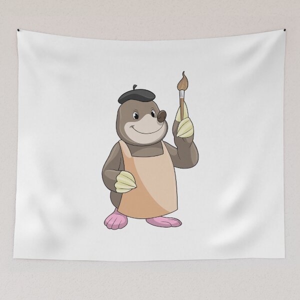 Item preview, Mole as Painter with Paint brush designed and sold by Snabdesign84.