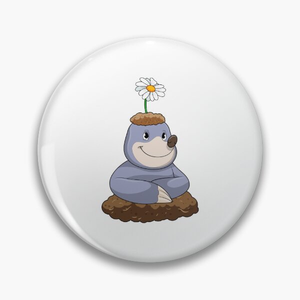 Item preview, Mole with Daisy Flower designed and sold by Snabdesign84.