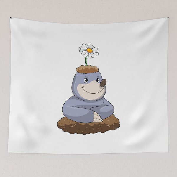 Item preview, Mole with Daisy Flower designed and sold by Snabdesign84.