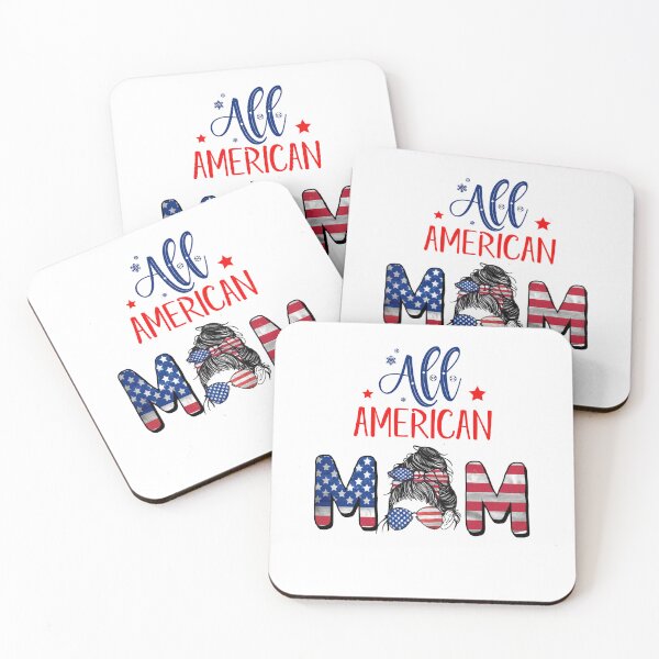 Item preview, Cute Patriotic 4th Of July All American Mom Messy Bun designed and sold by R&BApparel.
