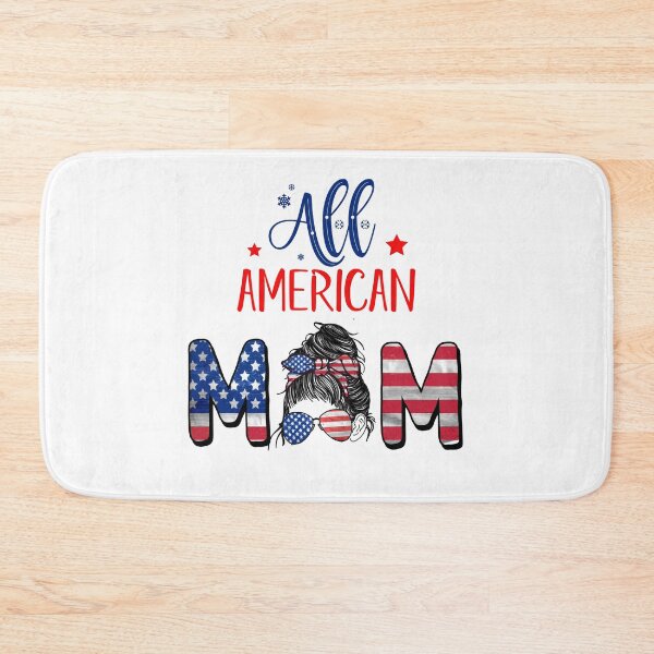 Item preview, Cute Patriotic 4th Of July All American Mom Messy Bun designed and sold by R&BApparel.