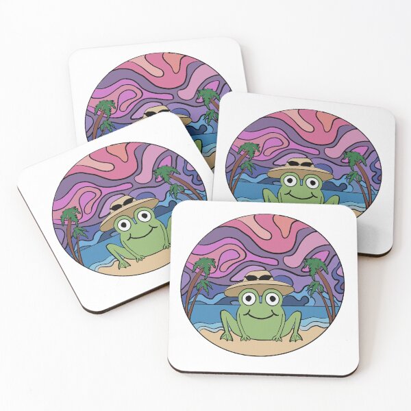 Item preview, Cute Frog At The Beach designed and sold by ClamPaints.