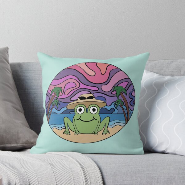 Item preview, Cute Frog At The Beach designed and sold by ClamPaints.