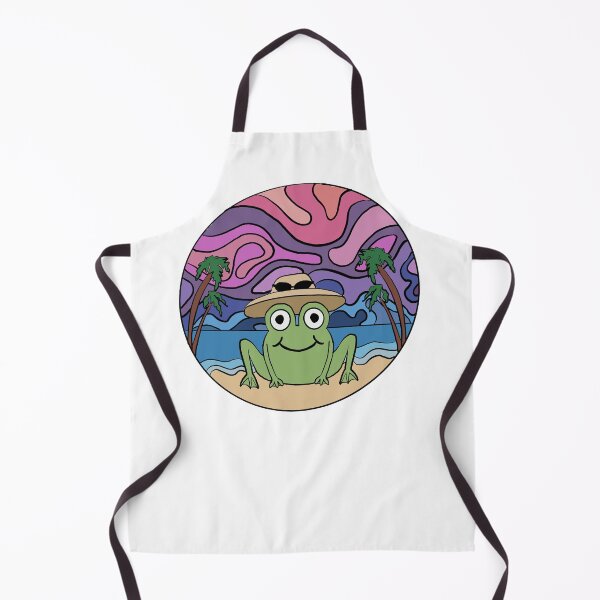 Item preview, Cute Frog At The Beach designed and sold by ClamPaints.