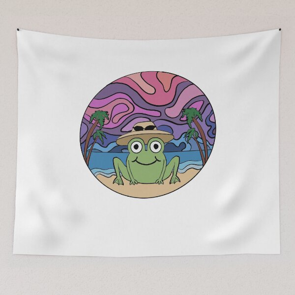 Item preview, Cute Frog At The Beach designed and sold by ClamPaints.