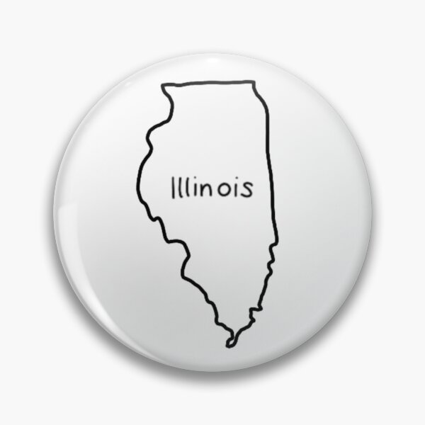 Artikelvorschau, Aufkleber des Bundesstaates Illinois entworfen und verkauft von Kiki Stickers.