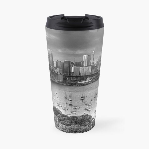 It's All Black and White - Sydney Harbour (20 Exposure HDR Panoramic) - The HDR Experience Travel Mug