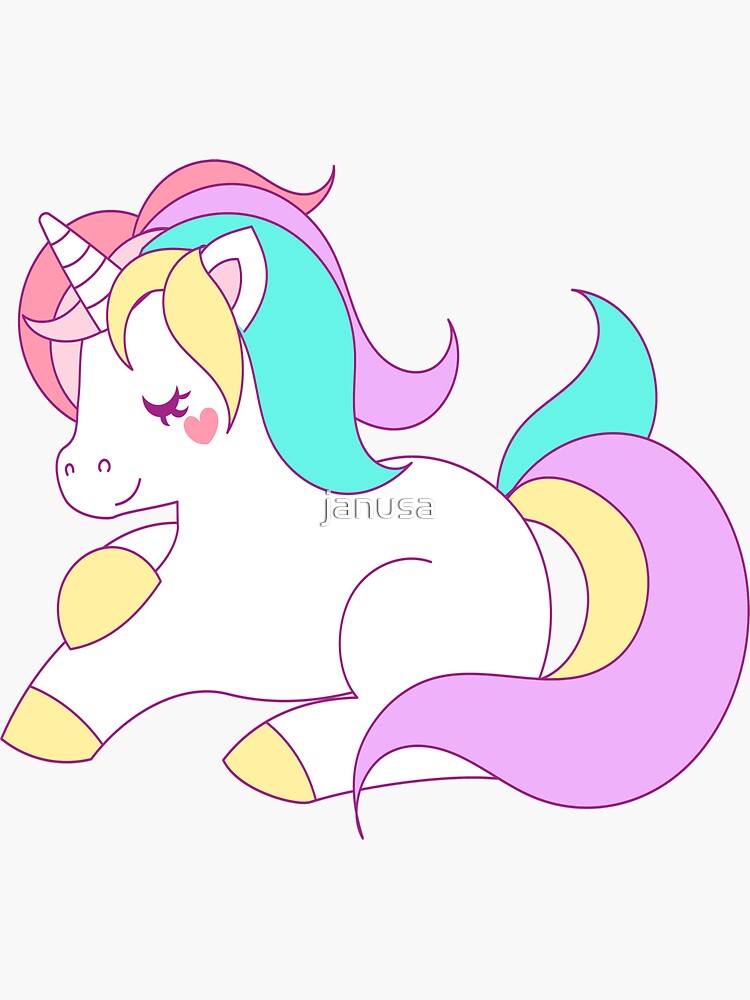 "Unicorn" Sticker for Sale by janusa Redbubble
