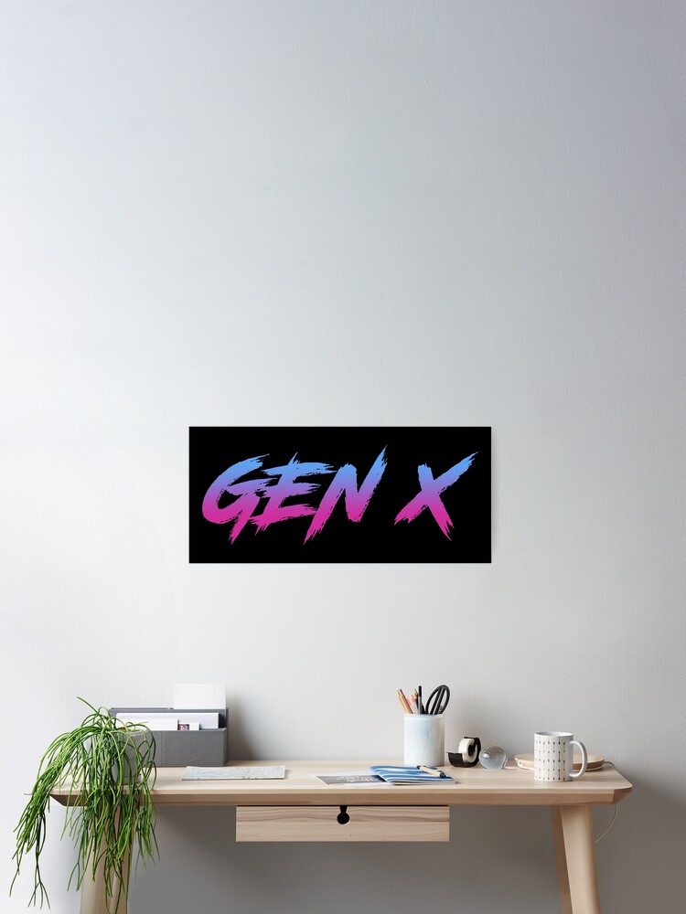 Gen X Generation X Retro Vintage Poster