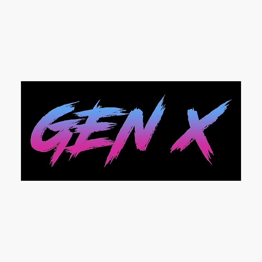 Gen X Generation X Retro Vintage Poster