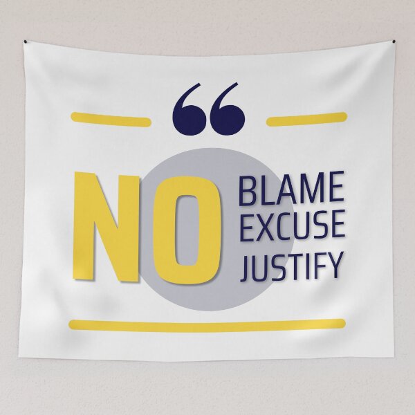 Item preview, No blame No excuse No justify for t-shirt designed and sold by ougraz24.