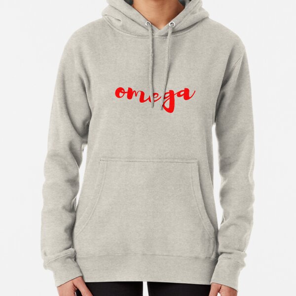 Omega - red script Pullover Hoodie