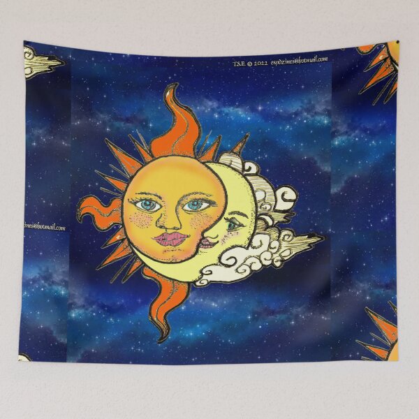 Item preview, espdzines-sun and moon designed and sold by EspDzines.