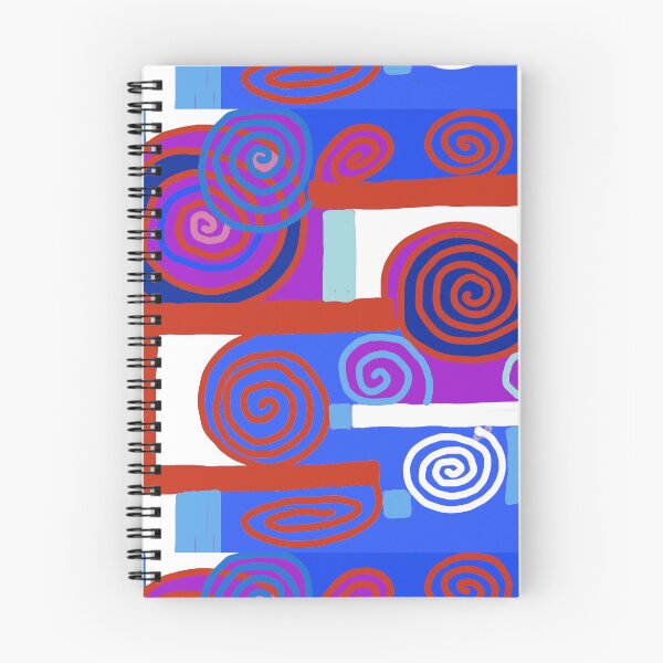 Item preview, Dazzling Swirly Abstract Pattern, Reds, Blues and White designed and sold by PeckoBird.