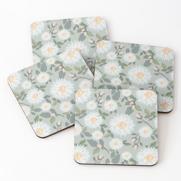 Artikelvorschau, Vintage Blumen Pom Pom _Sage entworfen und verkauft von PaisleyandDot.
