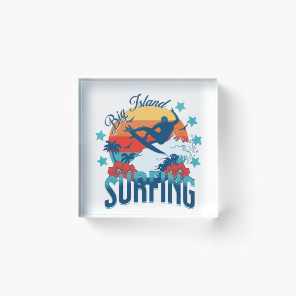Item preview, Hawaiian Travel Surf Big Island Surfing Hawaii designed and sold by CattlettArt.
