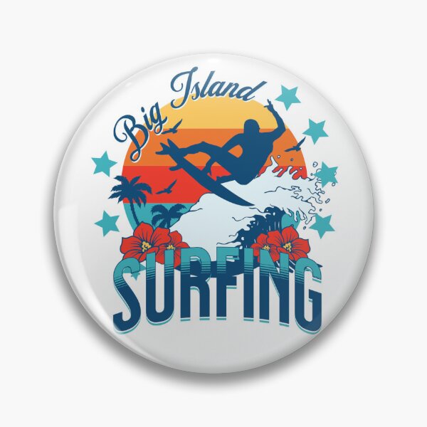 Item preview, Hawaiian Travel Surf Big Island Surfing Hawaii designed and sold by CattlettArt.