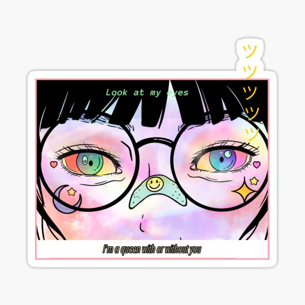 Asian Beautiful Eyes Sticker For Sale By Mnaruchan Redbubble