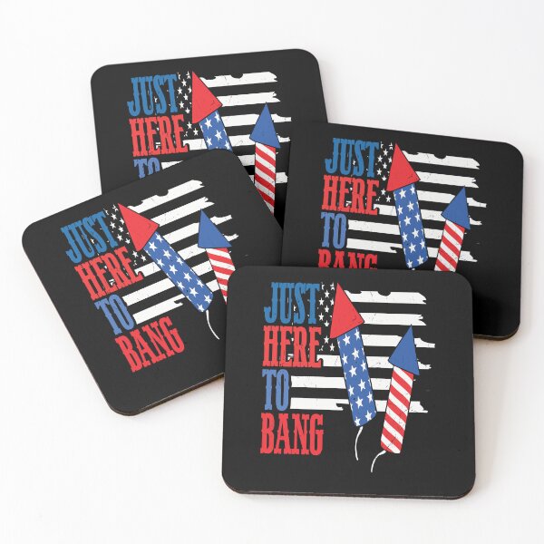 Item preview, Just Here To Bang Fireworks Lover Funny 4th of July designed and sold by SharpThreadZ.