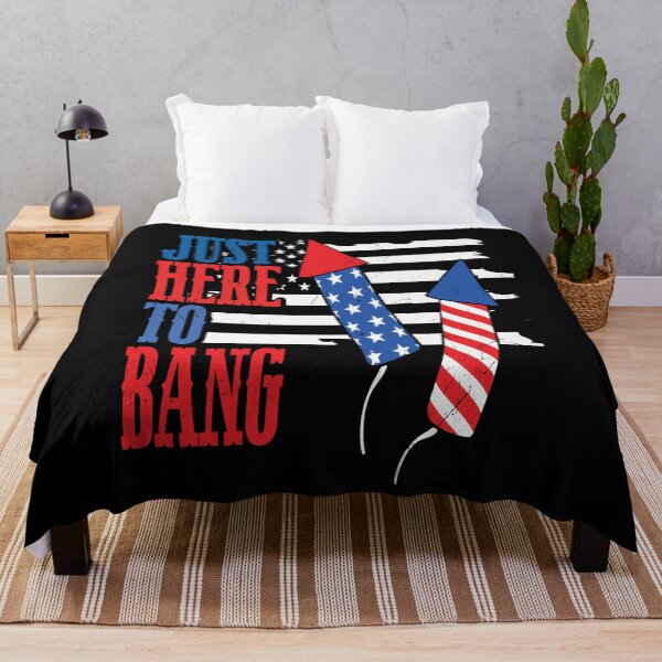 Item preview, Just Here To Bang Fireworks Lover Funny 4th of July designed and sold by SharpThreadZ.