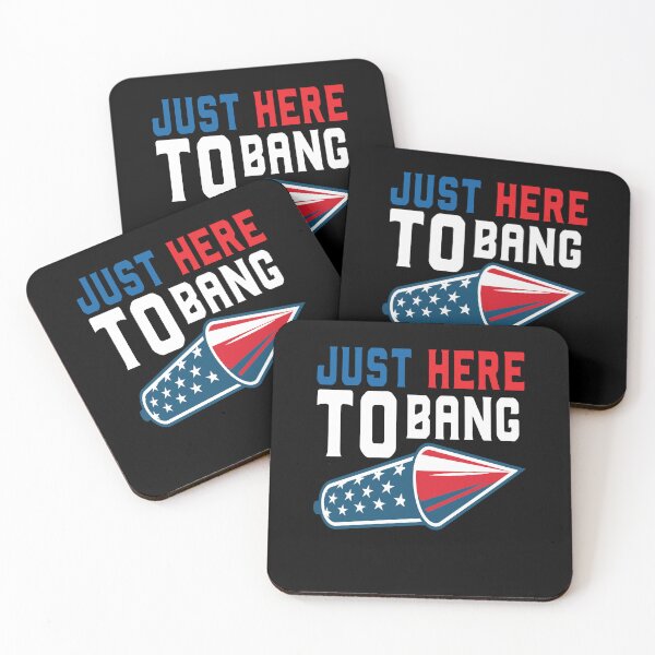 Item preview, Just Here To Bang Funny 4th of July Fireworks Lover designed and sold by SharpThreadZ.