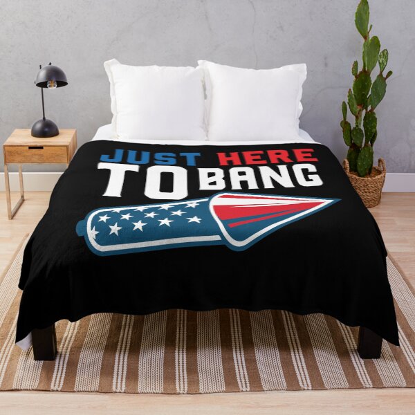 Item preview, Just Here To Bang Funny 4th of July Fireworks Lover designed and sold by SharpThreadZ.
