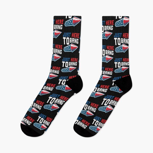 Item preview, Just Here To Bang Funny 4th of July Fireworks Lover designed and sold by SharpThreadZ.