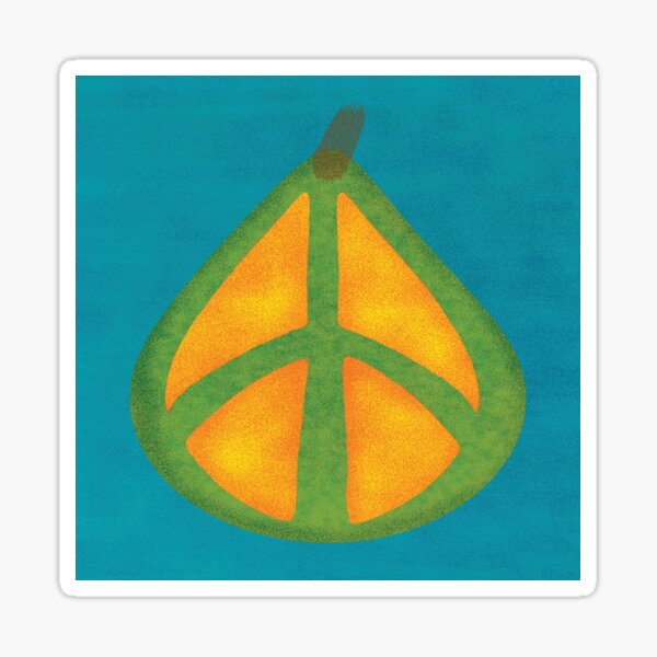 Peace Pear Sticker
